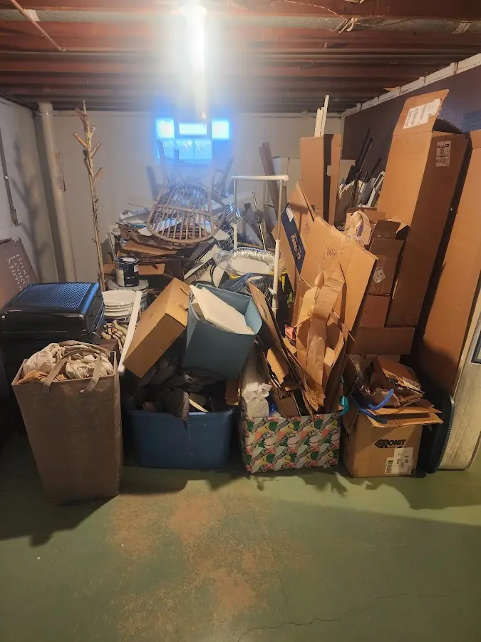 Roll-off dumpster container at job site for 15 Yard Dumpster Rental in Cockeysville